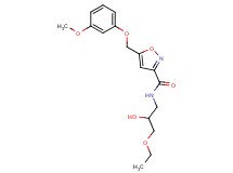 N-(3-ethoxy-2-hydroxypropyl)-5-[(3-methoxyphenoxy)methyl]-3-isoxazolecarboxamide