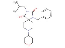 1-benzyl-3-isobutyl-8-(tetrahydro-2H-pyran-4-yl)-1,3,8-triazaspiro[4.5]decane-2,4-dione