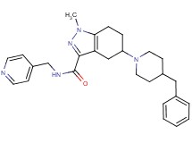 5-(4-benzyl-1-piperidinyl)-1-methyl-N-(4-pyridinylmethyl)-4,5,6,7-tetrahydro-1H-indazole-3-carboxamide