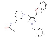 N-[(1-{[3-(1-benzofuran-2-yl)-1-benzyl-1H-pyrazol-4-yl]methyl}-3-piperidinyl)methyl]acetamide