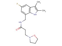 N-[(5-fluoro-2,3-dimethyl-1H-indol-7-yl)methyl]-3-(2-isoxazolidinyl)propanamide