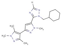 5-[1-(cyclohexylmethyl)-1H-1,2,4-triazol-5-yl]-1,1',3',5'-tetramethyl-1H,1'H-3,4'-bipyrazole