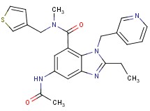 5-(acetylamino)-2-ethyl-N-methyl-1-(3-pyridinylmethyl)-N-(3-thienylmethyl)-1H-benzimidazole-7-carboxamide