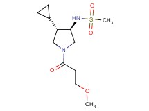 N-[(3R*,4S*)-4-cyclopropyl-1-(3-methoxypropanoyl)-3-pyrrolidinyl]methanesulfonamide