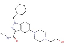 1-(cyclohexylmethyl)-5-[4-(2-hydroxyethyl)-1-piperazinyl]-N-methyl-4,5,6,7-tetrahydro-1H-indazole-3-carboxamide