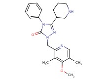2-[(4-methoxy-3,5-dimethyl-2-pyridinyl)methyl]-4-phenyl-5-(3-piperidinyl)-2,4-dihydro-3H-1,2,4-triazol-3-one