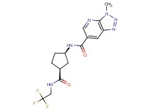3-methyl-N-((1R*,3S*)-3-{[(2,2,2-trifluoroethyl)amino]carbonyl}cyclopentyl)-3H-[1,2,3]triazolo[4,5-b]pyridine-6-carboxamide