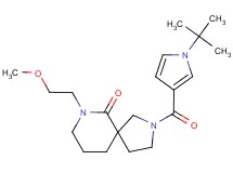 2-[(1-tert-butyl-1H-pyrrol-3-yl)carbonyl]-7-(2-methoxyethyl)-2,7-diazaspiro[4.5]decan-6-one