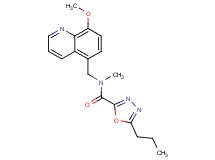 N-[(8-methoxyquinolin-5-yl)methyl]-N-methyl-5-propyl-1,3,4-oxadiazole-2-carboxamide