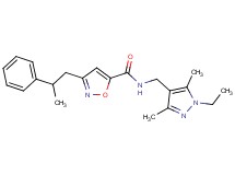 N-[(1-ethyl-3,5-dimethyl-1H-pyrazol-4-yl)methyl]-3-(2-phenylpropyl)-5-isoxazolecarboxamide