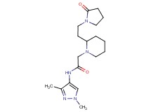 N-(1,3-dimethyl-1H-pyrazol-4-yl)-2-{2-[2-(2-oxo-1-pyrrolidinyl)ethyl]-1-piperidinyl}acetamide