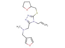({4-allyl-5-[(tetrahydro-2-furanylmethyl)thio]-4H-1,2,4-triazol-3-yl}methyl)(3-furylmethyl)methylamine