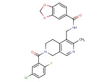 N-{[7-(5-chloro-2-fluorobenzoyl)-3-methyl-5,6,7,8-tetrahydro-2,7-naphthyridin-4-yl]methyl}-1,3-benzodioxole-5-carboxamide