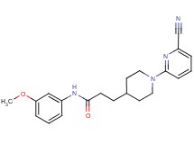3-[1-(6-cyanopyridin-2-yl)piperidin-4-yl]-N-(3-methoxyphenyl)propanamide