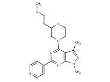 4-[2-(2-methoxyethyl)-4-morpholinyl]-1,3-dimethyl-6-(4-pyridinyl)-1H-pyrazolo[3,4-d]pyrimidine