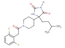 5-{1-[(2,6-difluorophenyl)acetyl]-4-piperidinyl}-5-(3-methylbutyl)-2,4-imidazolidinedione