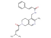 (2E)-N-({3-methyl-7-[(2E)-4-methyl-2-pentenoyl]-5,6,7,8-tetrahydro-2,7-naphthyridin-4-yl}methyl)-3-phenylacrylamide
