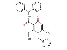 N-(diphenylmethyl)-2-ethyl-6-methyl-4-oxo-1-(2-thienylmethyl)-1,4-dihydro-3-pyridinecarboxamide