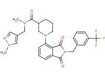 1-{1,3-dioxo-2-[3-(trifluoromethyl)benzyl]-2,3-dihydro-1H-isoindol-4-yl}-N-methyl-N-[(1-methyl-1H-pyrazol-4-yl)methyl]-3-piperidinecarboxamide