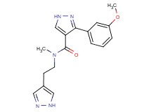 3-(3-methoxyphenyl)-N-methyl-N-[2-(1H-pyrazol-4-yl)ethyl]-1H-pyrazole-4-carboxamide