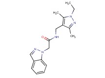 N-[(1-ethyl-3,5-dimethyl-1H-pyrazol-4-yl)methyl]-2-(1H-indazol-1-yl)acetamide
