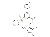 3-(5-methyl-2-thienyl)-5-(4-morpholinylsulfonyl)-N-[(1,3,5-trimethyl-1H-pyrazol-4-yl)methyl]benzamide