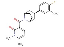 3-{[(3-endo)-3-(4-fluoro-3-methylphenyl)-8-azabicyclo[3.2.1]oct-8-yl]carbonyl}-1,6-dimethyl-2(1H)-pyridinone