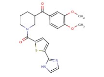 (3,4-dimethoxyphenyl)(1-{[5-(1H-imidazol-2-yl)-2-thienyl]carbonyl}-3-piperidinyl)methanone