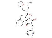 2-[3-(2-methylphenyl)-2,5-dioxo-1-(3-pyridinylmethyl)-3-pyrrolidinyl]-N-propyl-N-(tetrahydro-2-furanylmethyl)acetamide