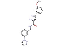 3-(3-methoxyphenyl)-N-[3-(1H-pyrazol-1-yl)benzyl]-1H-pyrazole-5-carboxamide
