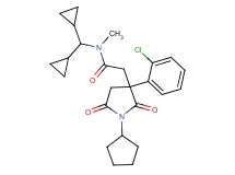 2-[3-(2-chlorophenyl)-1-cyclopentyl-2,5-dioxo-3-pyrrolidinyl]-N-(dicyclopropylmethyl)-N-methylacetamide