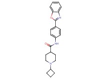 N-[4-(1,3-benzoxazol-2-yl)phenyl]-1-cyclobutyl-4-piperidinecarboxamide