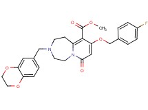 methyl 3-(2,3-dihydro-1,4-benzodioxin-6-ylmethyl)-9-[(4-fluorobenzyl)oxy]-7-oxo-1,2,3,4,5,7-hexahydropyrido[1,2-d][1,4]diazepine-10-carboxylate