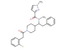 N-(1-{1-[(2-fluorophenyl)acetyl]-4-piperidinyl}-2-phenylethyl)-N,1-dimethyl-1H-pyrazole-3-carboxamide