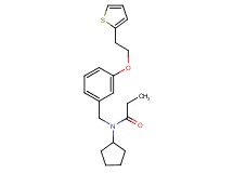 N-cyclopentyl-N-{3-[2-(2-thienyl)ethoxy]benzyl}propanamide