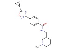 4-(5-cyclopropyl-1,2,4-oxadiazol-3-yl)-N-[(1-methylpiperidin-3-yl)methyl]benzamide