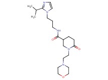 N-[3-(2-isopropyl-1H-imidazol-1-yl)propyl]-1-[2-(4-morpholinyl)ethyl]-6-oxo-3-piperidinecarboxamide