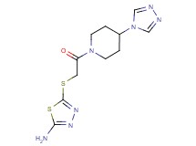 5-({2-oxo-2-[4-(4H-1,2,4-triazol-4-yl)piperidin-1-yl]ethyl}thio)-1,3,4-thiadiazol-2-amine