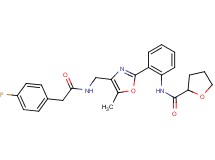 N-{2-[4-({[(4-fluorophenyl)acetyl]amino}methyl)-5-methyl-1,3-oxazol-2-yl]phenyl}tetrahydro-2-furancarboxamide