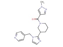 4-[(2-{1-[(1-methyl-1H-pyrazol-4-yl)carbonyl]-3-piperidinyl}-1H-imidazol-1-yl)methyl]pyridine