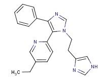5-ethyl-2-{1-[2-(1H-imidazol-4-yl)ethyl]-4-phenyl-1H-imidazol-5-yl}pyridine
