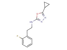 5-cyclopropyl-N-[2-(2-fluorophenyl)ethyl]-1,3,4-oxadiazol-2-amine