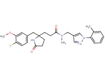 3-[2-(4-fluoro-3-methoxybenzyl)-5-oxo-2-pyrrolidinyl]-N-methyl-N-{[1-(2-methylphenyl)-1H-pyrazol-4-yl]methyl}propanamide