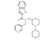 N-[(1-cyclohexyl-3-piperidinyl)methyl]-N-(3-pyridinylmethyl)-1H-indole-2-carboxamide