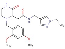 2-[1-(2,4-dimethoxybenzyl)-3-oxo-2-piperazinyl]-N-[(1-ethyl-1H-pyrazol-4-yl)methyl]acetamide