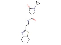 1-cyclopropyl-5-oxo-N-[2-(4,5,6,7-tetrahydro-1,3-benzothiazol-2-yl)ethyl]-3-pyrrolidinecarboxamide