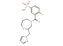 4-fluoro-3-{[2-(1H-pyrazol-1-ylmethyl)-1,4-oxazepan-4-yl]carbonyl}benzenesulfonamide