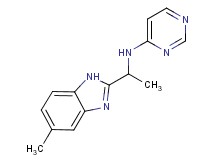 N-[1-(5-methyl-1H-benzimidazol-2-yl)ethyl]pyrimidin-4-amine