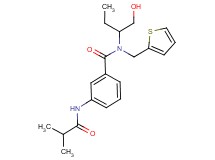 N-[1-(hydroxymethyl)propyl]-3-(isobutyrylamino)-N-(2-thienylmethyl)benzamide