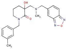 3-{[(2,1,3-benzoxadiazol-5-ylmethyl)(methyl)amino]methyl}-3-hydroxy-1-(3-methylbenzyl)piperidin-2-one